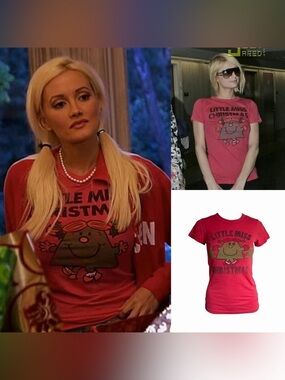 Little Miss Christmas T-shirt As Seen On Holly Madison & Paris Hilton